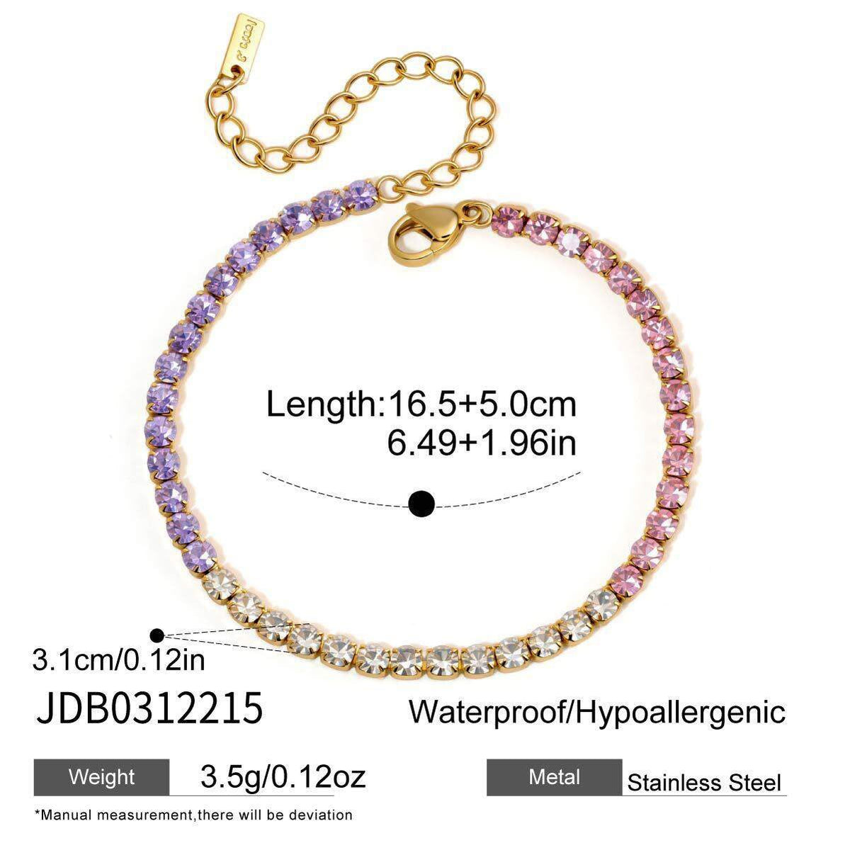 Bracciale Tennis FRZ "Tricolor"