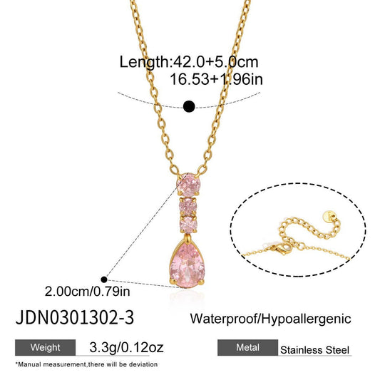 Collana FRZ "Goccia Rosa"