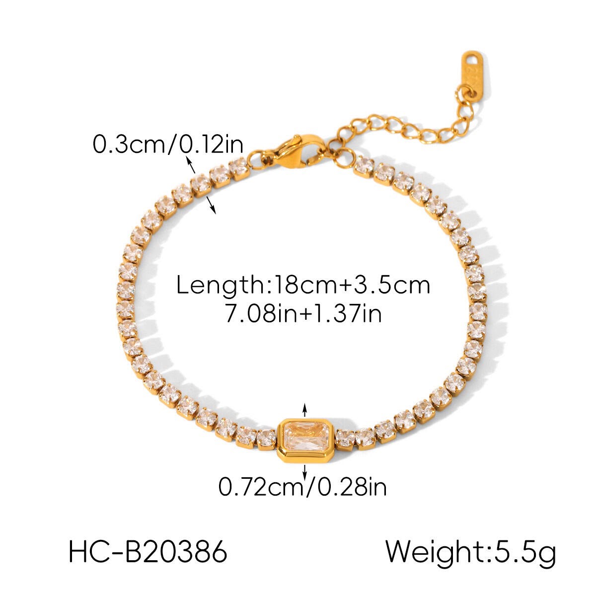 Bracciale Tennis FRZ "Aura"